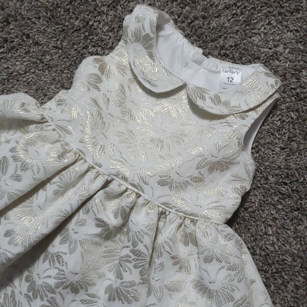 White and gold dress